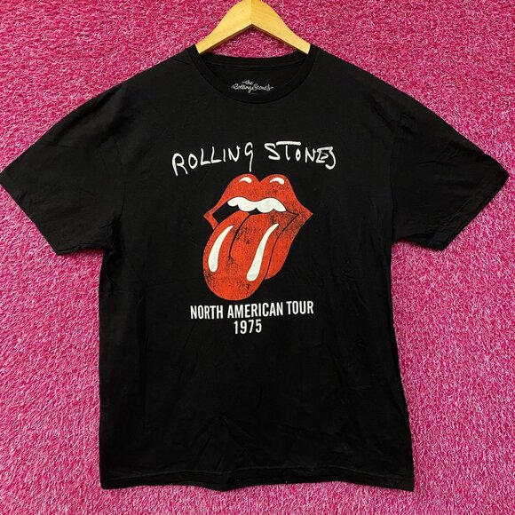 The Rolling Stones Hot Lips North American Tour 1975 T-Shirt Large - Picture 1 of 4